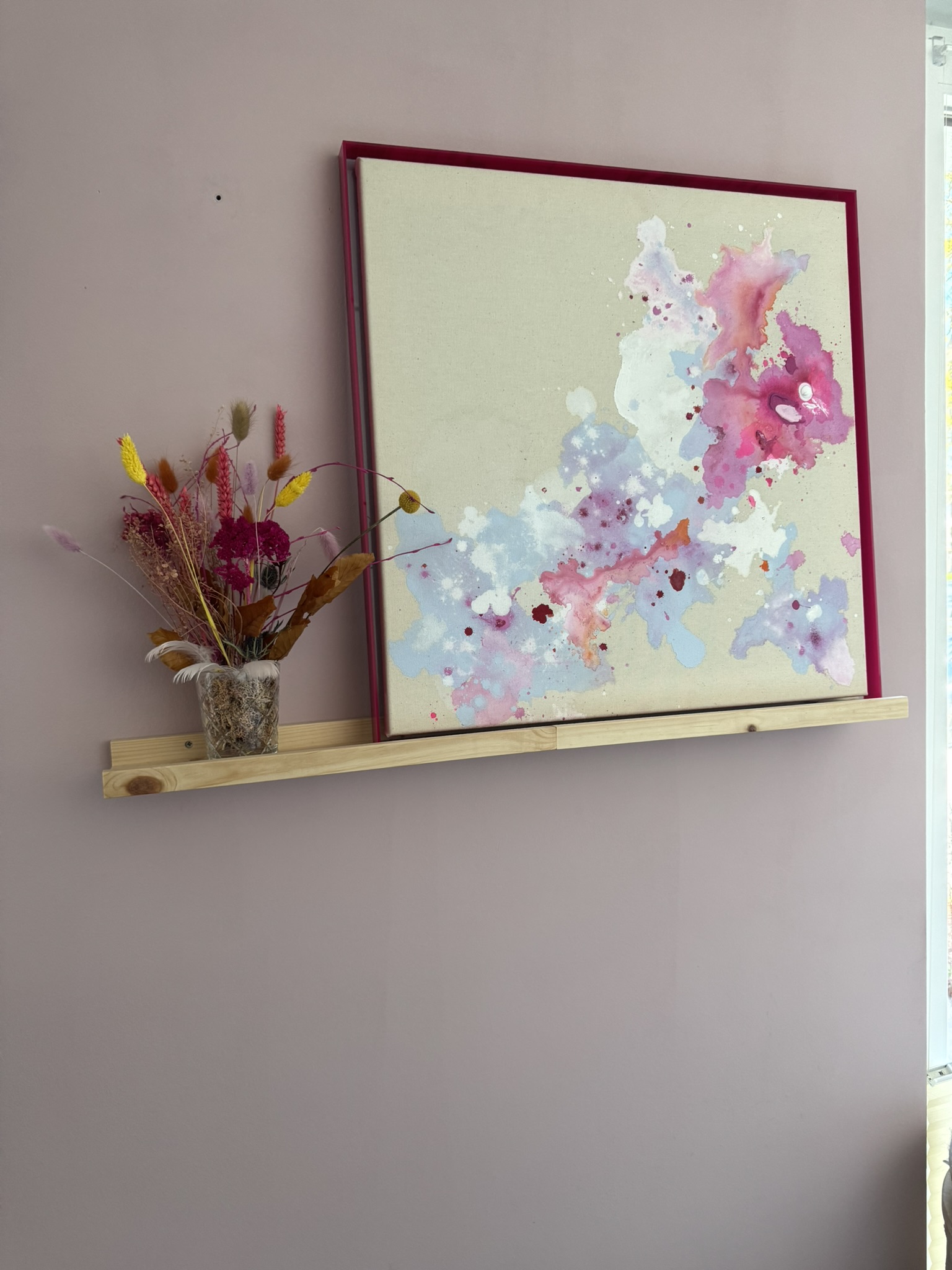 Kirschblüte II, 2026, Acryl auf roher Baumwollleinwand, Ansicht 6
